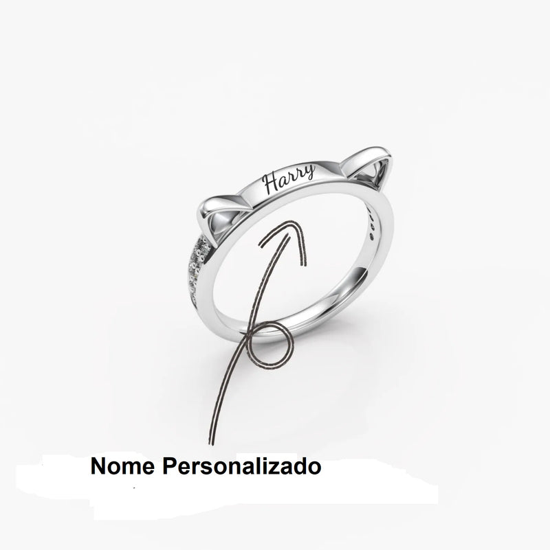 Anel Personalizado Nome do Seu Gato