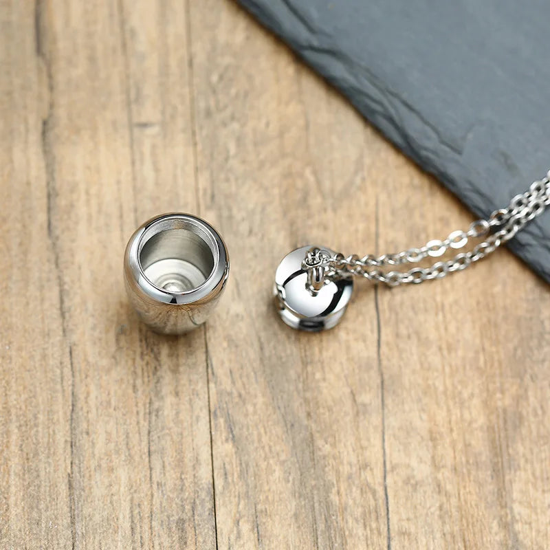Colgante Collar Urna Para Cenizas Mascota Pot Recuerdo