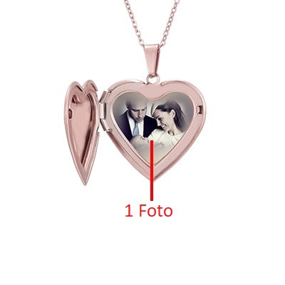 Collar Personalizado Con Foto Apertura de Corazón