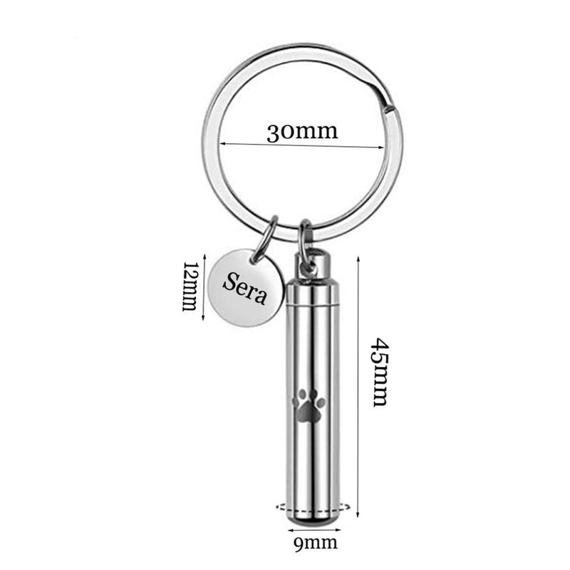 Chaveiro Urna Para Cinzas Pet Personalizado Cilindro ou Ossinho