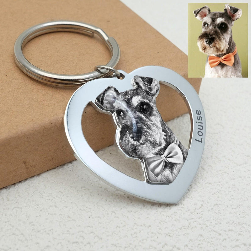 Chaveiro Com Foto Do Pet Personalizado Coração