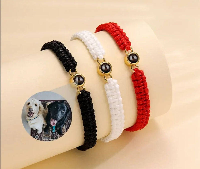 Pulseira Redonda Com Foto Personalizada Ajustável