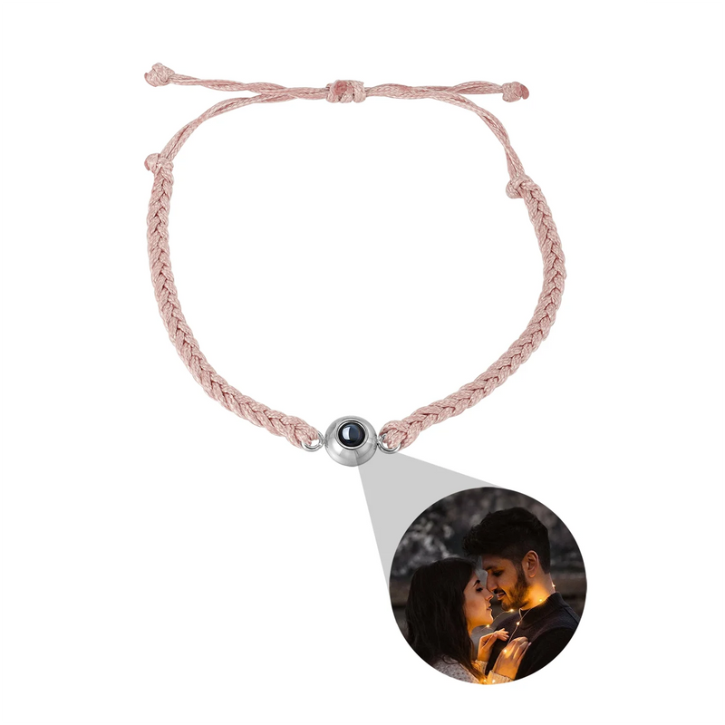 Pulsera Ajustable Redonda Personalizada Con Foto de Infinito
