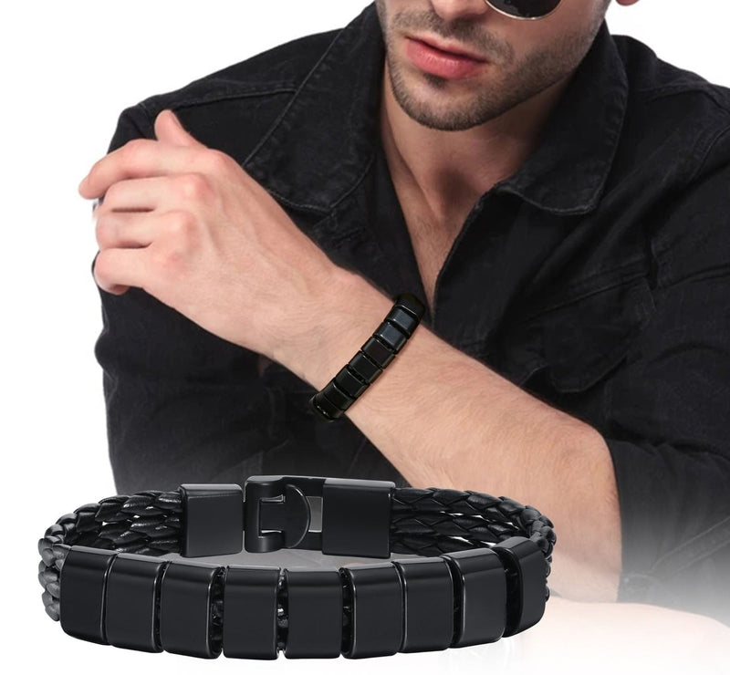 Pulseira De Couro Masculino Com Nomes Personalizados