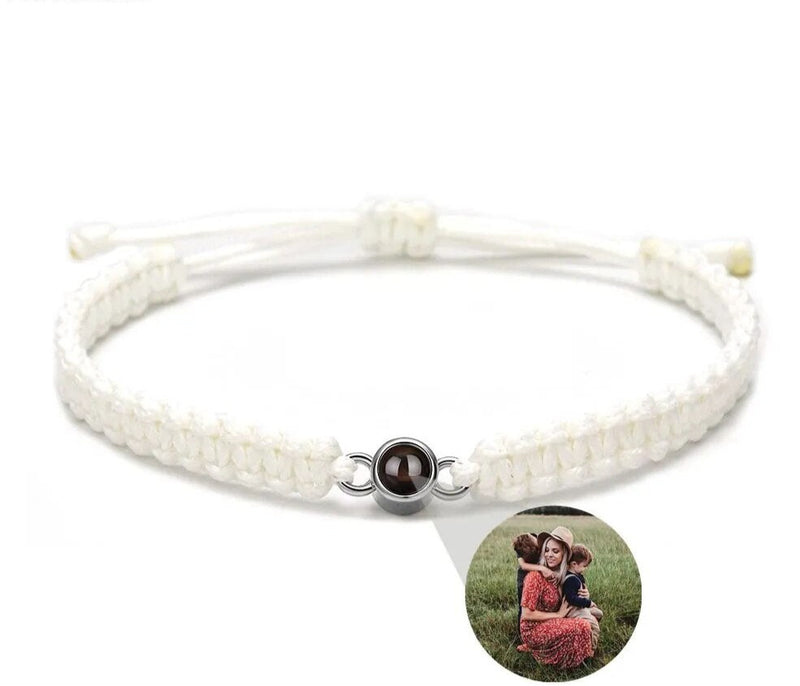 Pulseira Redonda Com Foto Personalizada Ajustável