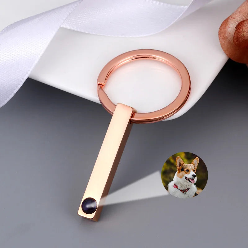 Llavero Con Foto Personalizado Rectángulo 3D Infinito