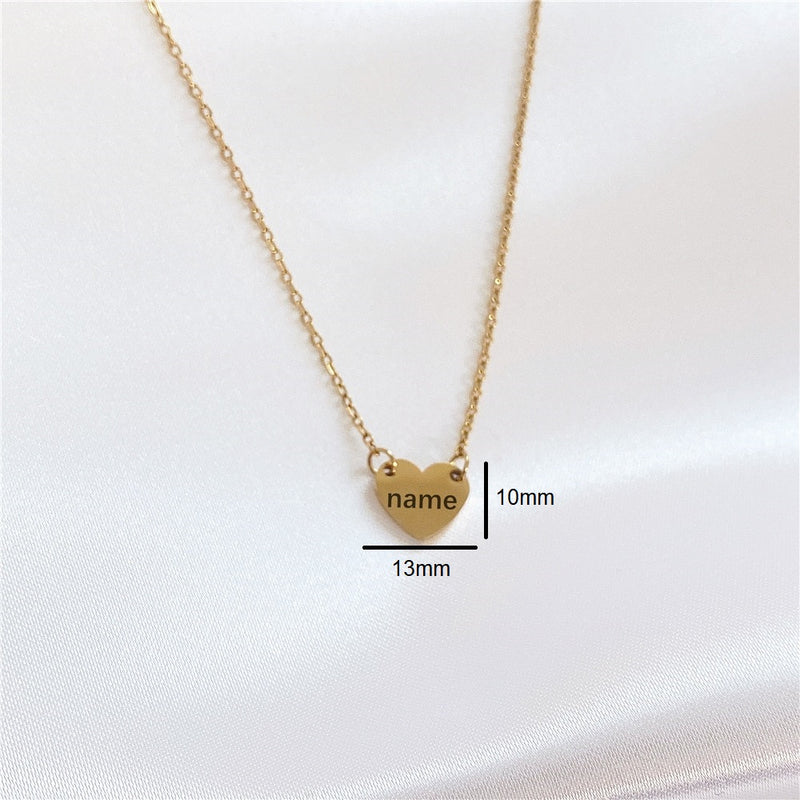 Colar Nome Personalizado Mini Coração Feminino