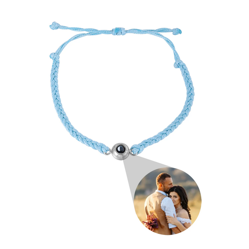 Pulsera Ajustable Redonda Personalizada Con Foto de Infinito