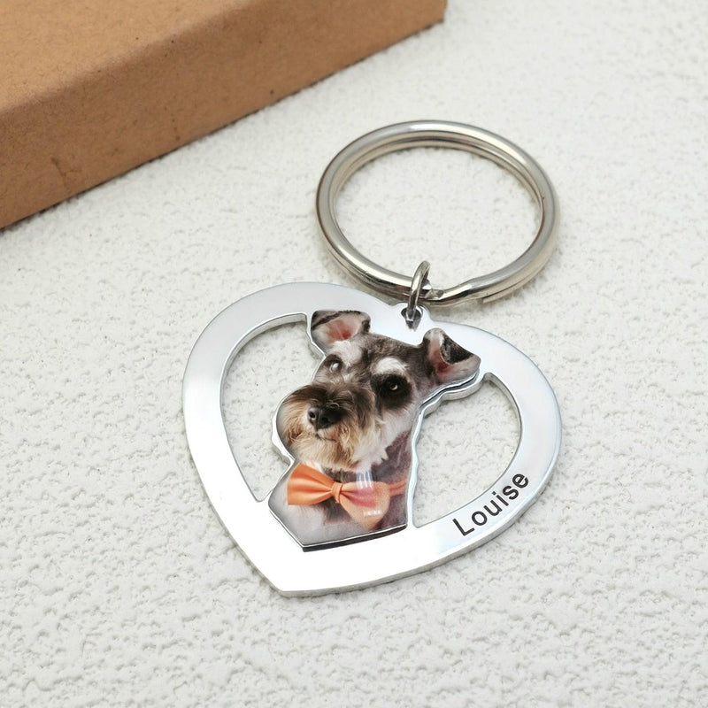 Chaveiro Com Foto Do Pet Personalizado Coração