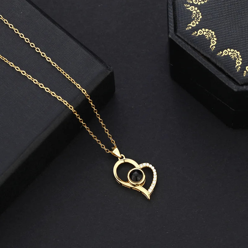 Collar Con Foto Personalizado Corazón Infinito