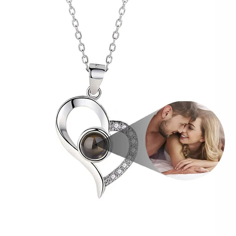 Collar Con Foto Personalizado Corazón Infinito