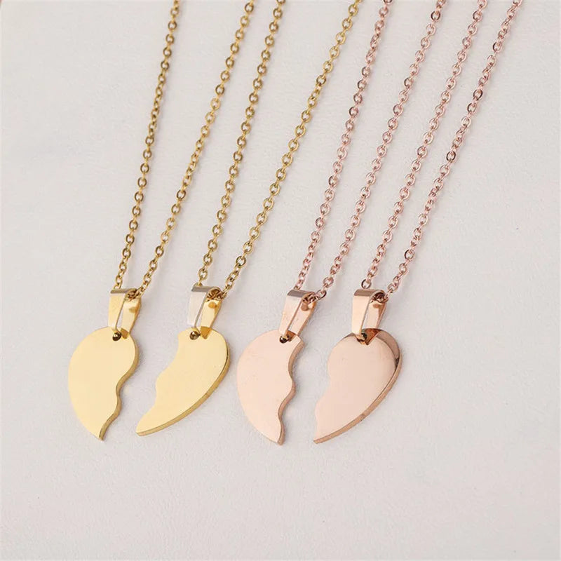 Collar Con Nombre Personalizado Con Doble Corazón Integrado Para Mujer