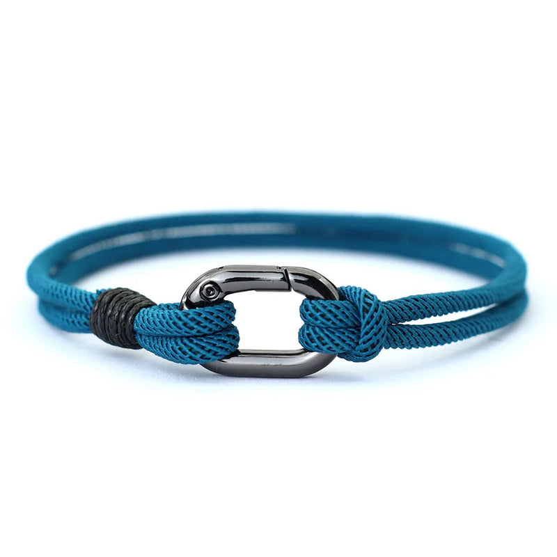 Pulsera Elegante y Moderna Para Hombre Con Cuerda y Clip de 4mm