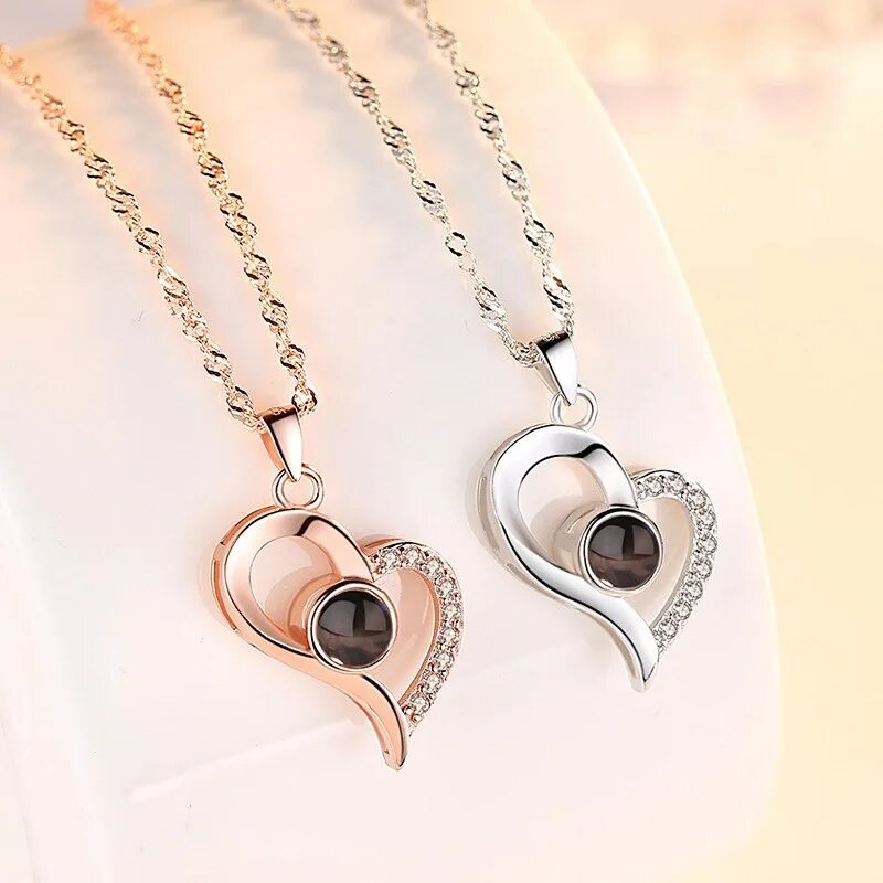 Collar Con Foto Personalizado Corazón Infinito