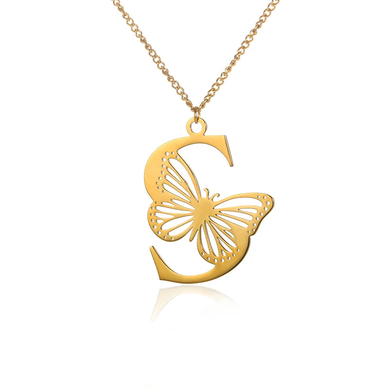 Collar Con Inicial de Nombre Personalizado Para Mujer